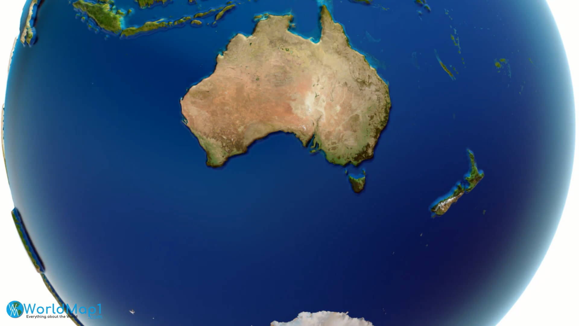 Plate Map of Australia on World